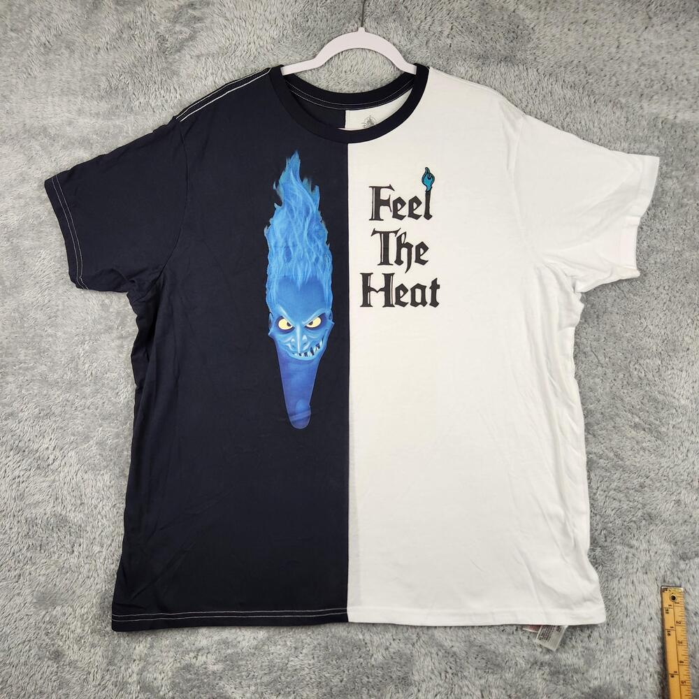 Disney Hades Hercules Shirt Mens 2XL Blue White Feel The Heat Villain Graphic